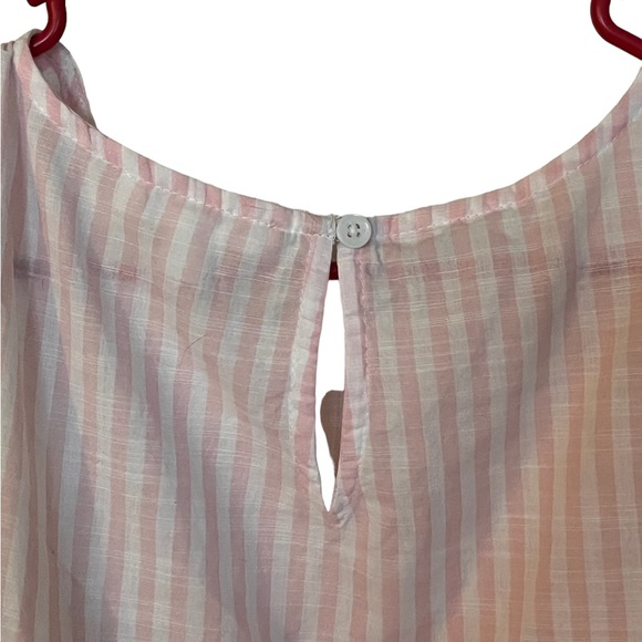 Beachlunchlounge pink & white striped top size XS - Picture 4 of 5